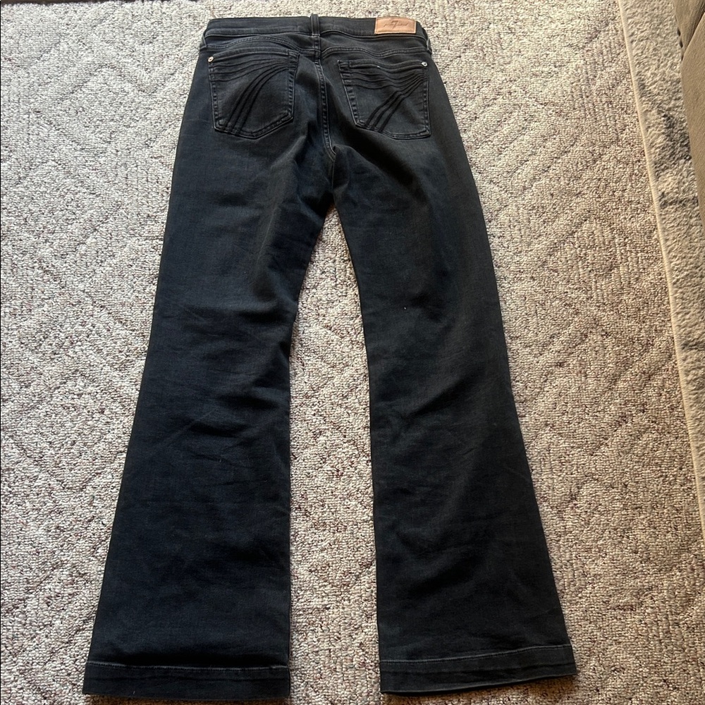 7 For All Mankind Black Flare Jeans